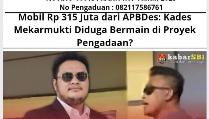 Mobil Rp 315 Juta dari APBDes: Kades Mekarmukti Diduga Bermain di Proyek Pengadaan?