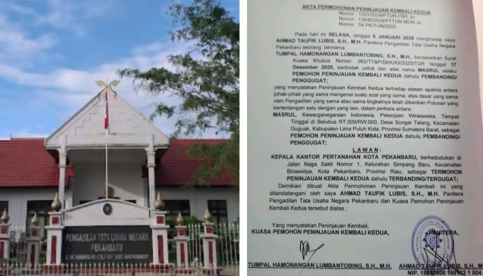Terkait Konflik Lahan yang Melibatkan PT. HM Sampoerna dan BPN Kota Pekanbaru, Kuasa Hukum H. Masrul, Tumpal Hamonangan Lumban Tobing: Saat ini Sedang Proses Peninjauan Kembali Kedua.