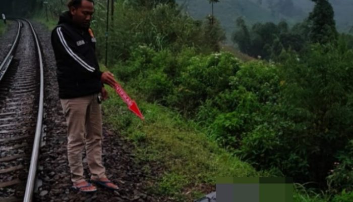 Polsek Kadungora Lakukan Cek TKP Korban Tertemper Kereta Api Mutiara Selatan