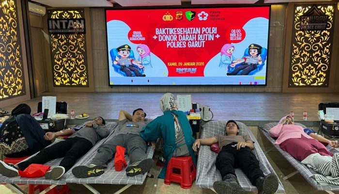 Aksi Kemanusiaan Polres Garut, Donor Darah Kumpulkan Puluhan Labu untuk Masyarakat