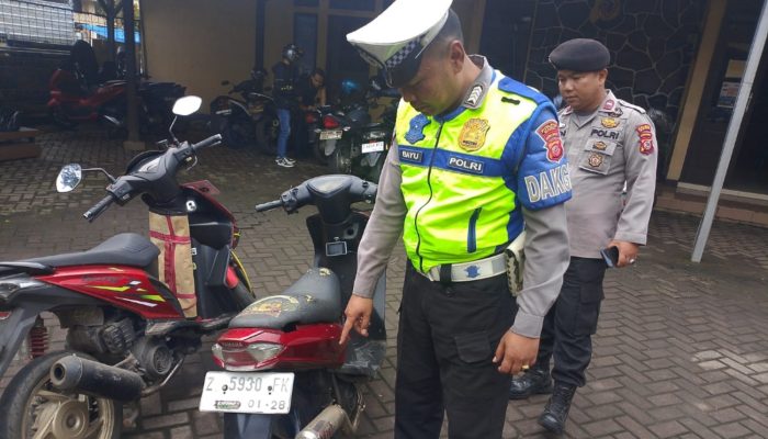 Polsek Limbangan Tertibkan Knalpot Tidak Standar, Wujudkan Kamseltibcarlantas dan Kenyamanan Warga