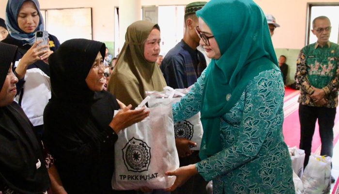 *Staf Ahli TP PKK Pusat Yane Ardian Serahkan Bantuan untuk Korban Bencana di Kabupaten Agam*