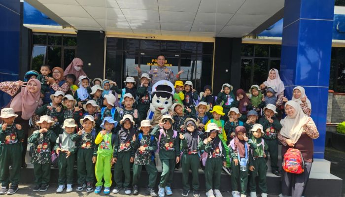 Unit Kamsel Sat Lantas Polres Majalengka Gelar Polisi Sahabat Anak dalam Operasi Keselamatan Lodaya 2026