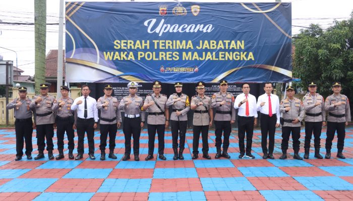 Kapolres Majalengka Pimpin Upacara Serah Terima Jabatan Wakapolres