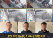 Polres Majalengka Ringkus Kawanan Residivis Penodong Kasir Alfamart di Pasar Balong