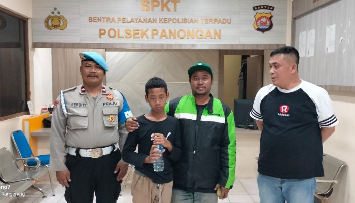 Gerak Cepat Polsek Panongan, Antar Pelajar SD yang Tersesat Kembali ke Keluarga