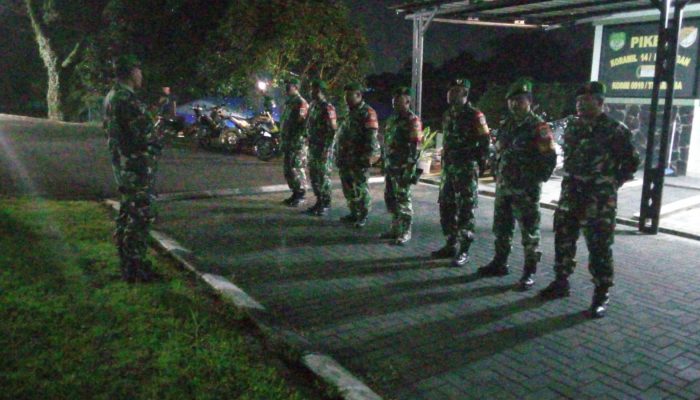 Patroli Dini Hari, Koramil 11/Pasar Kemis Pastikan Jaga Wilayah Kondusif