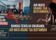 Bangku Sekolah Dikurangi, Air Mata Orang Tua Bertambah
