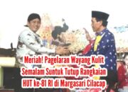 Meriah! Pagelaran Wayang Kulit Semalam Suntuk Tutup Rangkaian HUT ke-81 RI di Margasari Cilacap