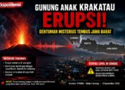GUNUNG ANAK KRAKATAU ERUPSI, DENTUMAN MISTERIUS TEMBUS JAWA BARAT