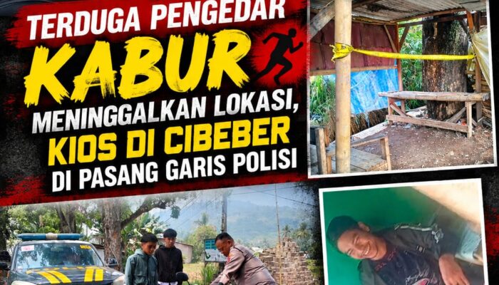 Terduga Pengedar Kabur Tinggalkan Motor, Kios di Cibeber Dipasang Garis Polisi
