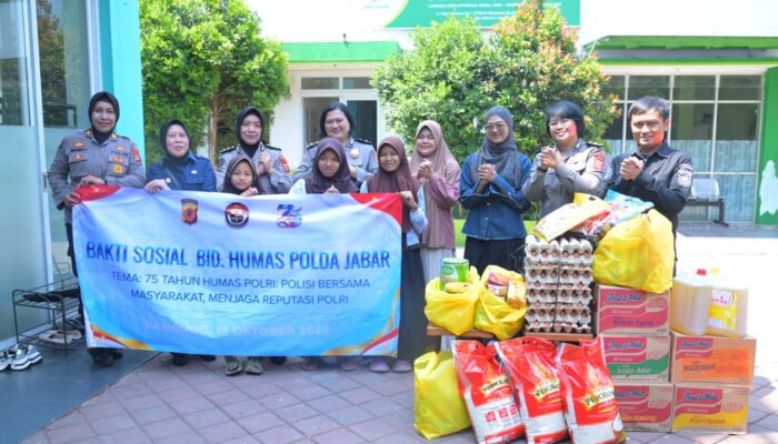 HUT Humas Polri ke-75, Bid Humas Polda Jabar Tebar Kepedulian dan Berbagi Kebahagiaan di Panti Asuhan