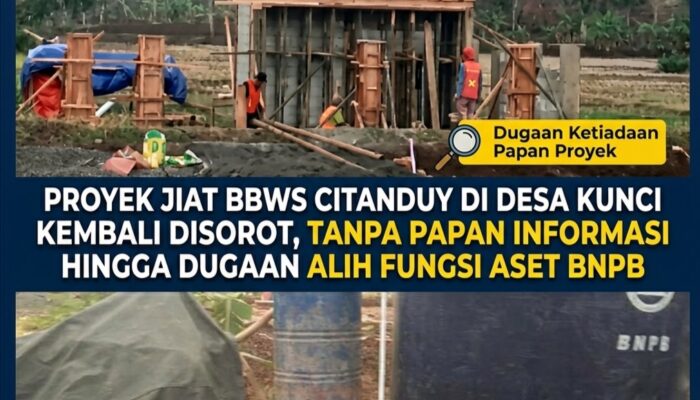 Proyek JIAT BBWS Citanduy di Desa Kunci Kembali Disorot, Tanpa Papan Informasi hingga Dugaan Alih Fungsi Aset BNPB